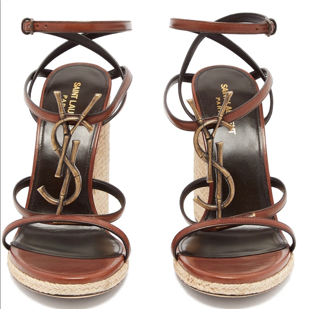 ❌💰SOLD❗️Saint Laurent Cassandra Wedge Sandals ❌💰